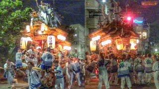 2023.7.15 西淀川区 鼻川神社 夏祭り 御旅所 宮入り(だんじり·枕太鼓·神輿)