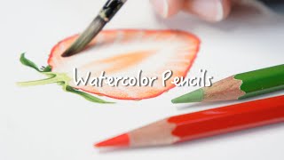 イチゴの描き方【水彩色鉛筆】How to draw a strawberry | Watercolor pencils #StayHome and paint #WithMe