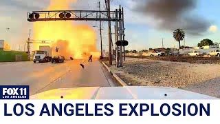 Massive truck explosion in LA's Wilmington neighborhood