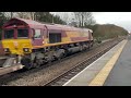 DB cargo 66098 4L45 powers through Lea Road 11:36 6L 2/12/2024