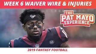 2019 Fantasy Football — Week 6 Waiver Wire Rankings, Injuries, Recap + More