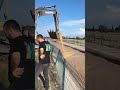 A crane operator saves a calf who fell in a water canal with incredible timing, in Iğdır, Turkey