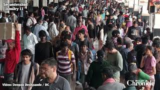 Heavy rush at Secunderabad railway station ahead of Sankranti festival