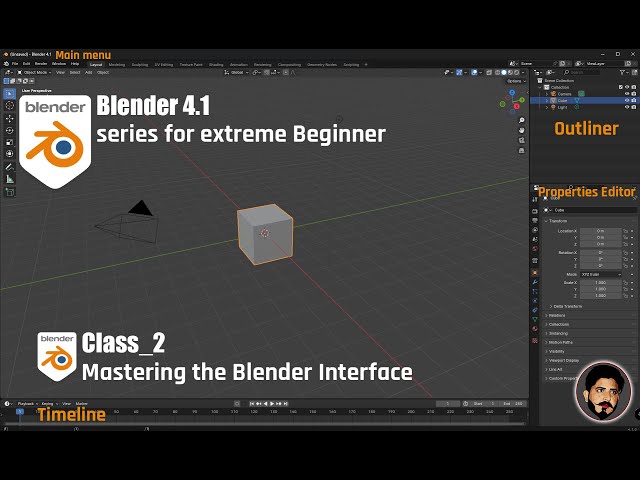 Blender Beginner Tutorial Part 1 User Interface 22 Blender