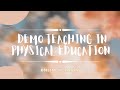 DEMO TEACHING IN PHYSICAL EDUCATION | SEMI DETAILED LESSON PLAN