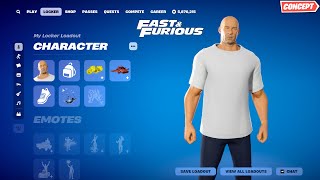 Fortnite Fast \u0026 Furious DOM TORETTO Skin Showcase! (Concept)