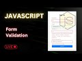 JavaScript: Custom Form Validation Like a Pro – No Default Errors!