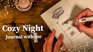 TRAVELER'S notebook | Cozy night 🌙  Journal with me |  ENG SUB