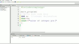c++ basic integer program using code block//series video 2