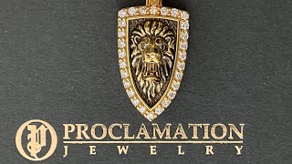 Proclamation Jewelry 14k Diamond Empire Lion Pendant VS  18k Ser Jewelry Diamond Lion Key