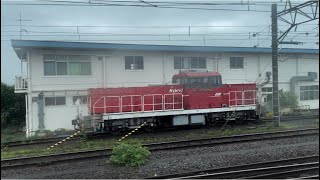 新座貨物ターミナル駅の様子（2024.5.13.13:39）HD300は稼働中。4093レがサメ牽引で組成中でした