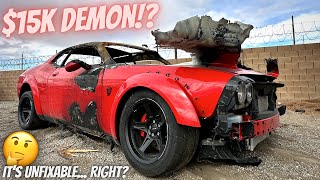 Buying A DESTROYED Dodge Demon CHEAP At Salvage Auction!?
