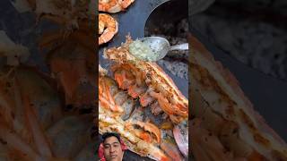 បង្កងអាំង #seafood #garlicbuttershrimp #grilledlobster #garlicshrimp #food #cooking