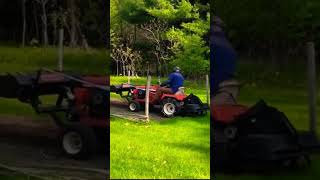 Rototilling the vegetable garden just before planting 2023