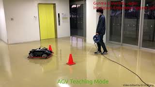 Autonomous AGV driving at manual and teaching mode