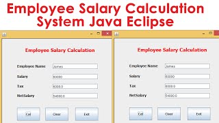 Employee Salary Calculation System Java Eclipse