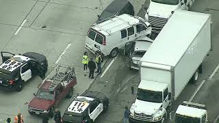 CHASE AFTERMATH: Chase ends in wrong-way crash on 405 Freeway