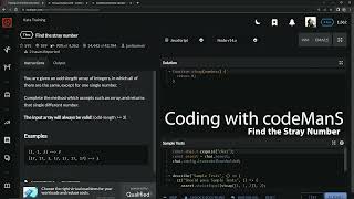 Codewars 7 kyu Find the Stray Number Javascript