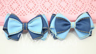 🎀 LAÇO ONDA COM GRAVATINHA - É perfeito d+!!!!! PAP - DIY - Ribbon bow hair