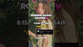 Morning school routine💓 6:15am to 7:15am (requested) #shorts #school #morningroutine