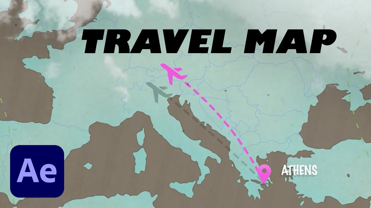 Travel Map Animation Template Free