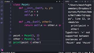 Python #75 - Comparing Objects [By Mosh Hamedani]