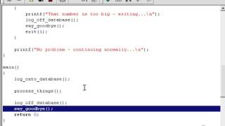 1603 C programming Exiting program