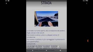 STATE 1: ITALIAN PATENTE CLASS IN ENGLISH, DEFINIZIONE STRADALI (DEFINITION OF ROAD).