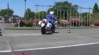 Japanese Police moto Super Technique 白ﾊﾞｲ　模範演技　（　かごはら自教　）20130512-1