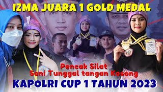 Izma Juara 1 Pencak Silat Seni Tunggal Tangan Kosong di Kapolri Cup 2023