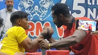 Rudra Nayak Vs Abin Kurian in 45th National Arm Wrestling Championship 2023.