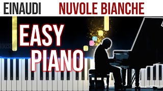 Nuvole Bianche - Ludovico Einaudi - SLOW and EASY Piano Tutorial 🎹 - video 4K🤙
