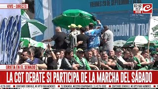 1F: la CGT debate si participará o no de la marcha contra Javier Milei