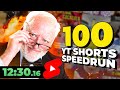 Speedrunning 100 YT Shorts Any% (WORLD RECORD)