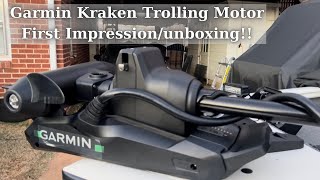 The New Garmin Force Kraken Trolling Motor Unboxing and First Impression!! 