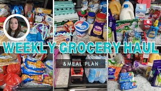 WEEKLY LARGE FAMILY GROCERY HAUL WITH MEAL PLAN//WALMART HAUL