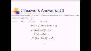 Linearization: Problem Set #2