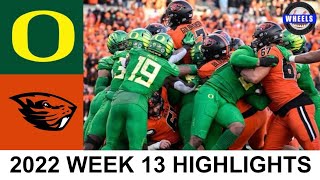 #9 Oregon vs #21 Oregon State Highlights | College Football Week 13 | 2022 College Football