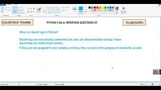 What are Docstrings in Python Python Interview Questions 1
