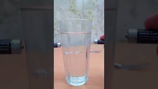 Simple Science Experiment with Batteries and Salt Water 🤯FAKE or REAL #shorts #experiment