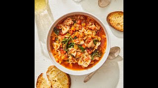 Italian Sausage Soup with Whole Wheat Farfalle