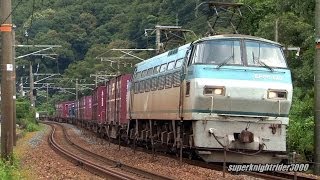 JR貨物 EF66 129号機+コキ26B 貨物列車1053レ 瀬野→中野東 2013.9