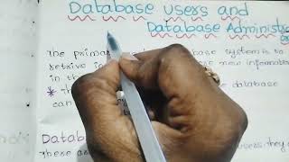 Data base users and database administrators