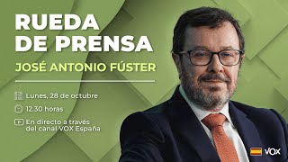 🔴 DIRECTO | Rueda de prensa de José Antonio Fúster