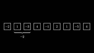Animated Solution for LeetCode Problem 53 - Maximum Subarray