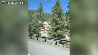 Viewer video shows boulders in road following 5.9 magnitude earthquake in Sierra