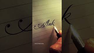 Ankita Calligraphy writing , Beautiful handwriting #shorts