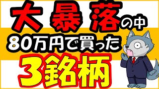 最近の株価暴落で買った3銘柄、株主優待と高配当株