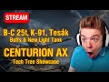 B-C 25t, K-91, Tesák on Test Server & Centurion AX Tech Tree Showcase