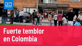 Fuerte temblor en Colombia: impactantes videos